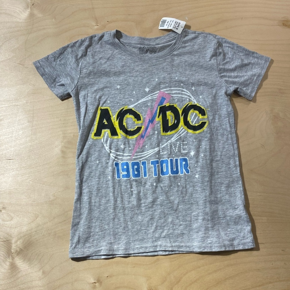 AC/DC Gray Graphic T-Shirt Size XS (IQ)